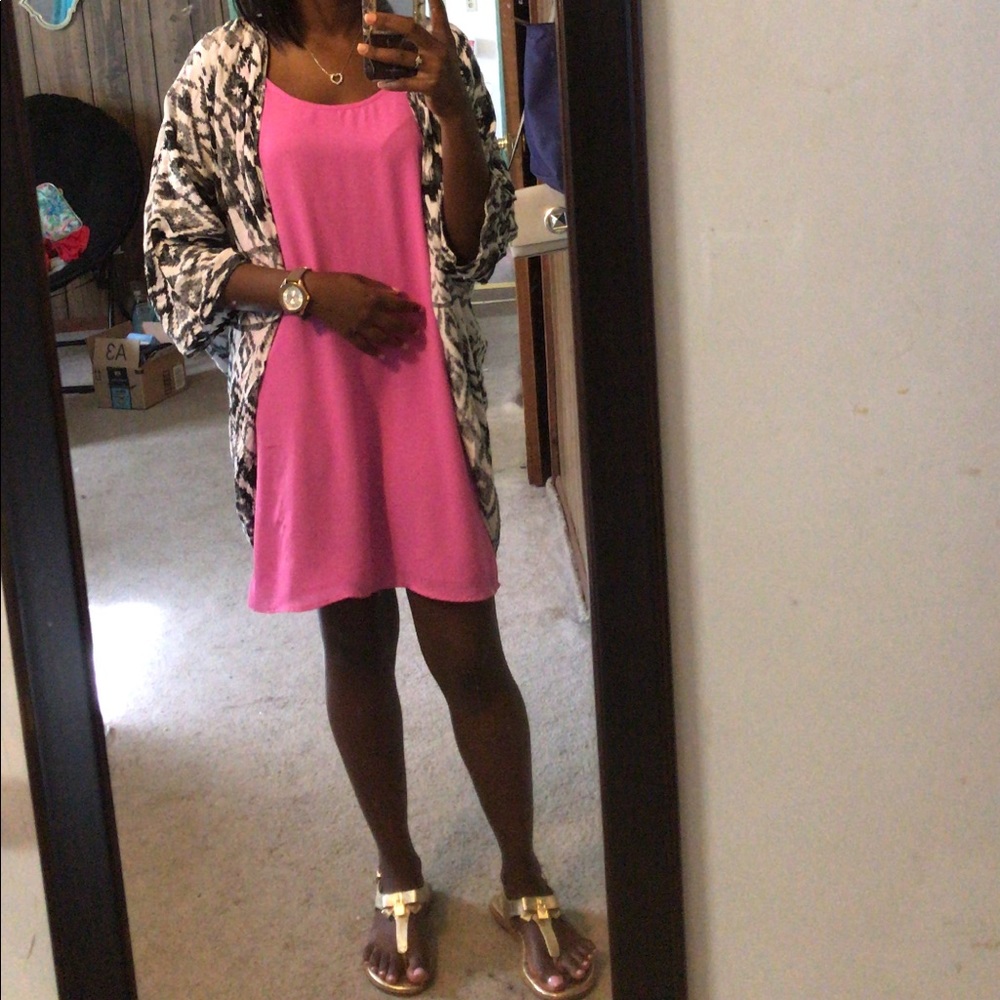 Pink shift mini dress from CottonOn